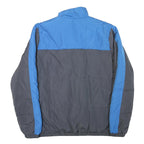 FILA Mens Blue & Grey Jacket L Polyester Blend Zip Plain Casual Sportswear