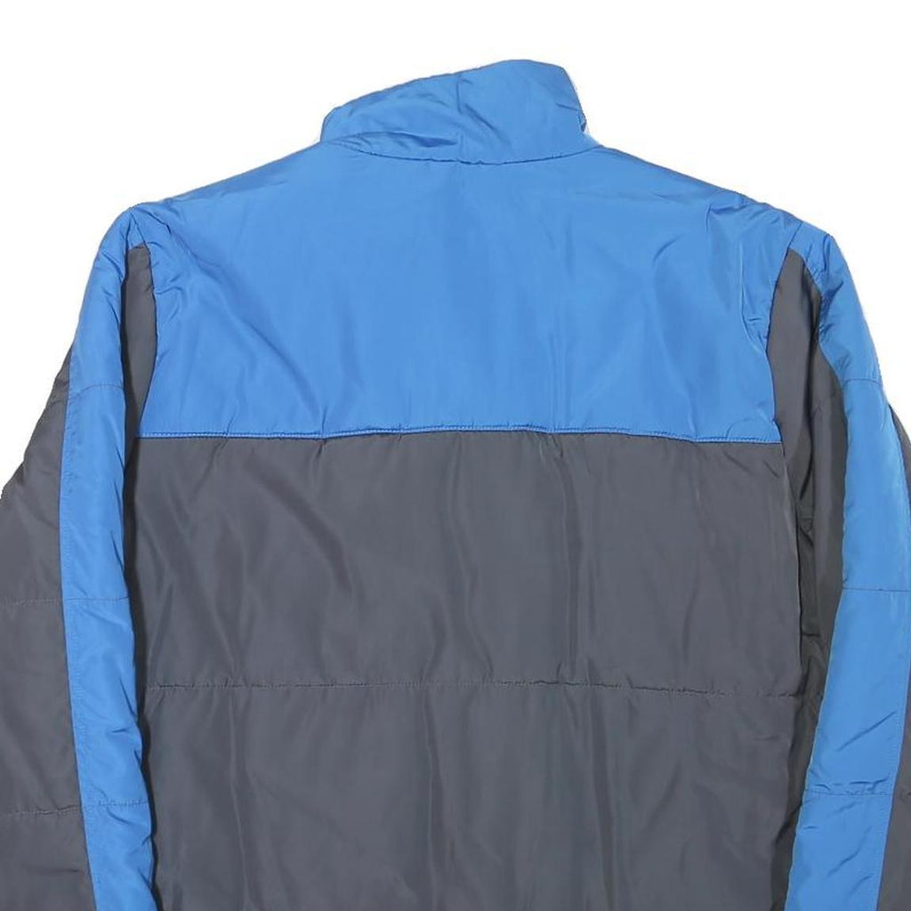 FILA Mens Blue & Grey Jacket L Polyester Blend Zip Plain Casual Sportswear