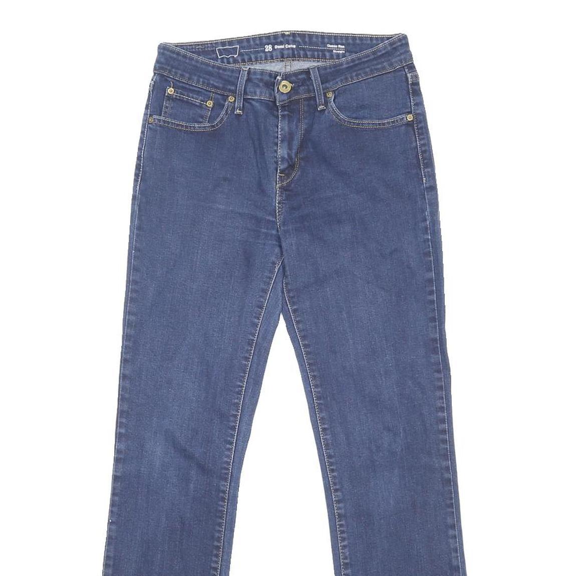 LEVI'S Demi Curve Womens Jeans Blue Regular Straight Denim Medium W28 L28