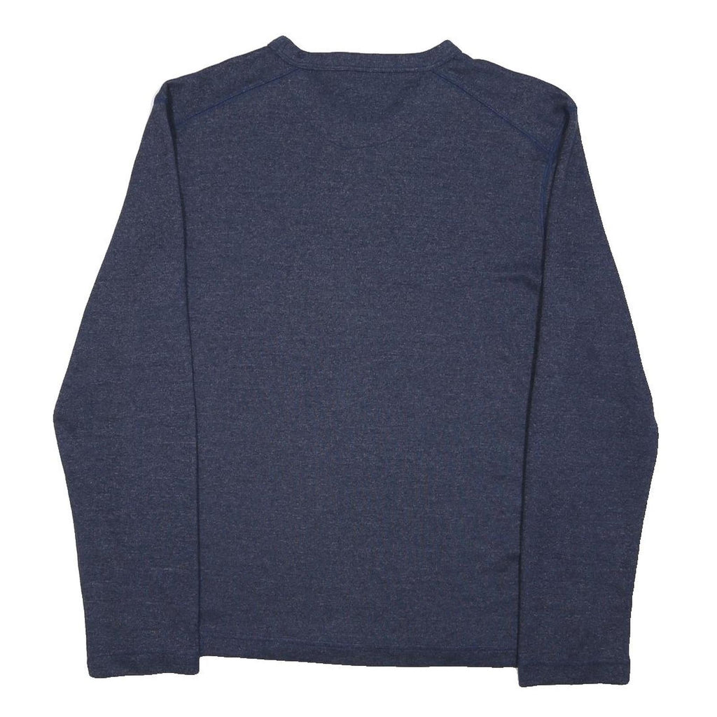 TED BAKER Mens Blue Plain V-Neck Basic Knit Jumper M Cotton Blend Comfort Style