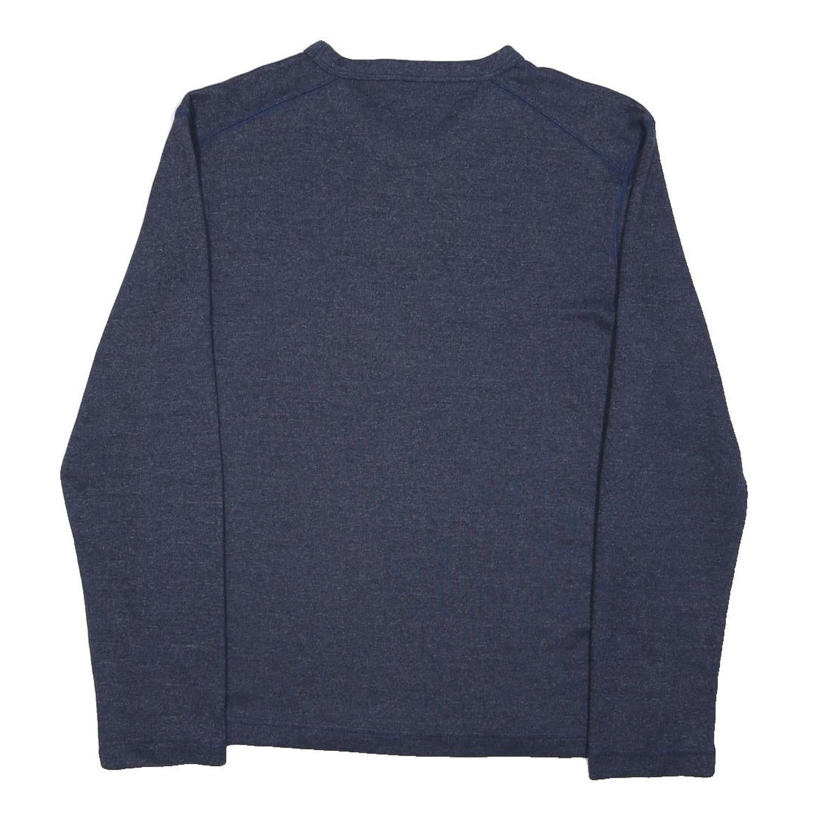 TED BAKER Mens Blue Plain V-Neck Basic Knit Jumper M Cotton Blend Comfort Style