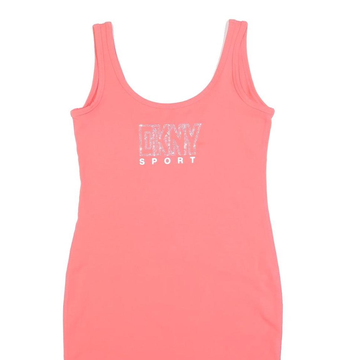 DKNY Womens Pink Sports Bodycon Jersey Dress Cotton Blend S Sporty Casual