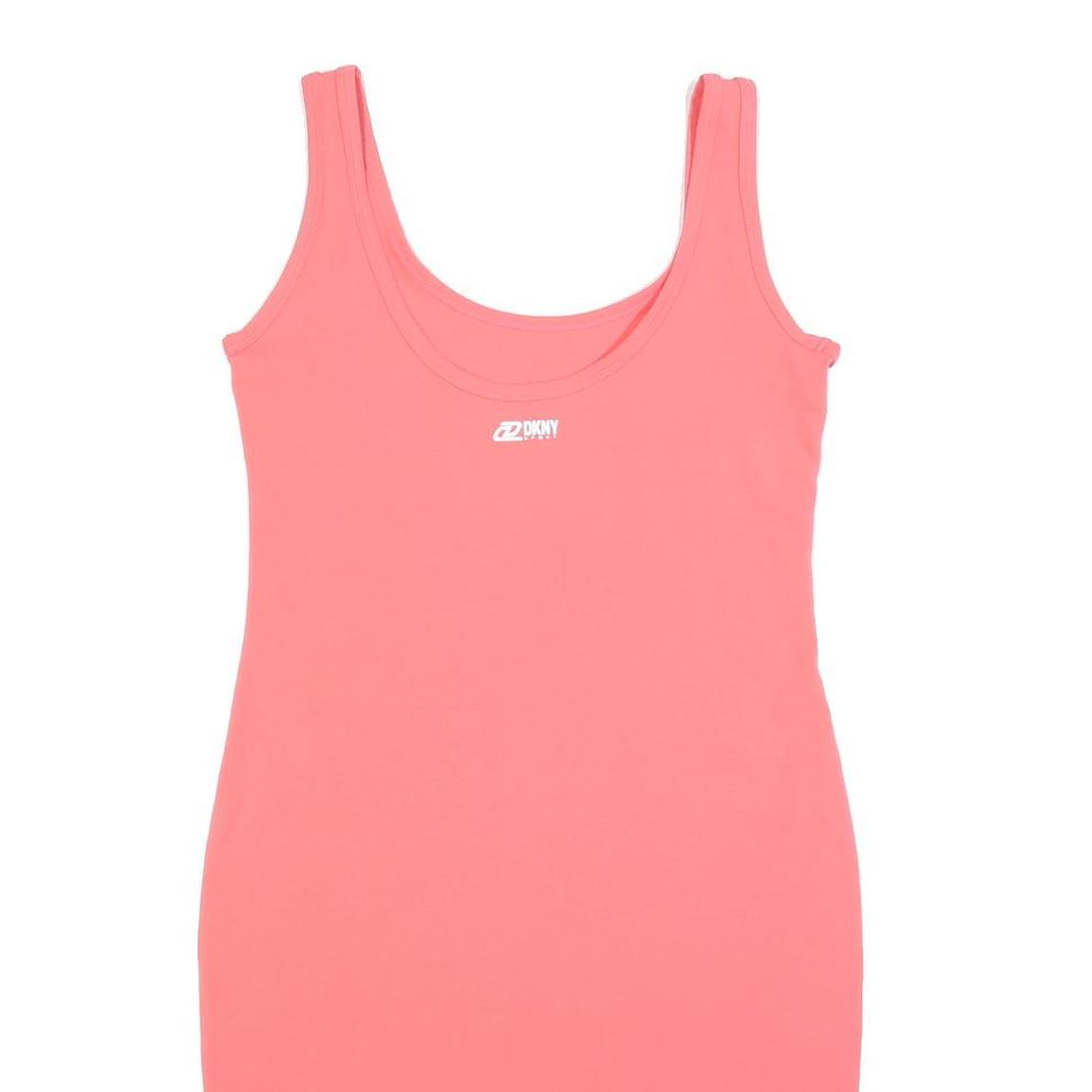 DKNY Womens Pink Sports Bodycon Jersey Dress Cotton Blend S Sporty Casual
