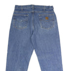 CARHARTT Mens Regular Fit Blue Denim Jeans Button W36 L27 Classic Cotton