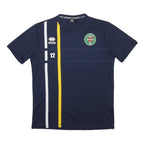ERREA FC Bramois Mens Navy Blue & Yellow Football T-Shirt L Short Sleeve
