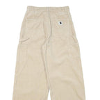 CARHARTT Womens Cotton Blend Beige Relaxed Wide-Leg Trousers W28 L29 Casual