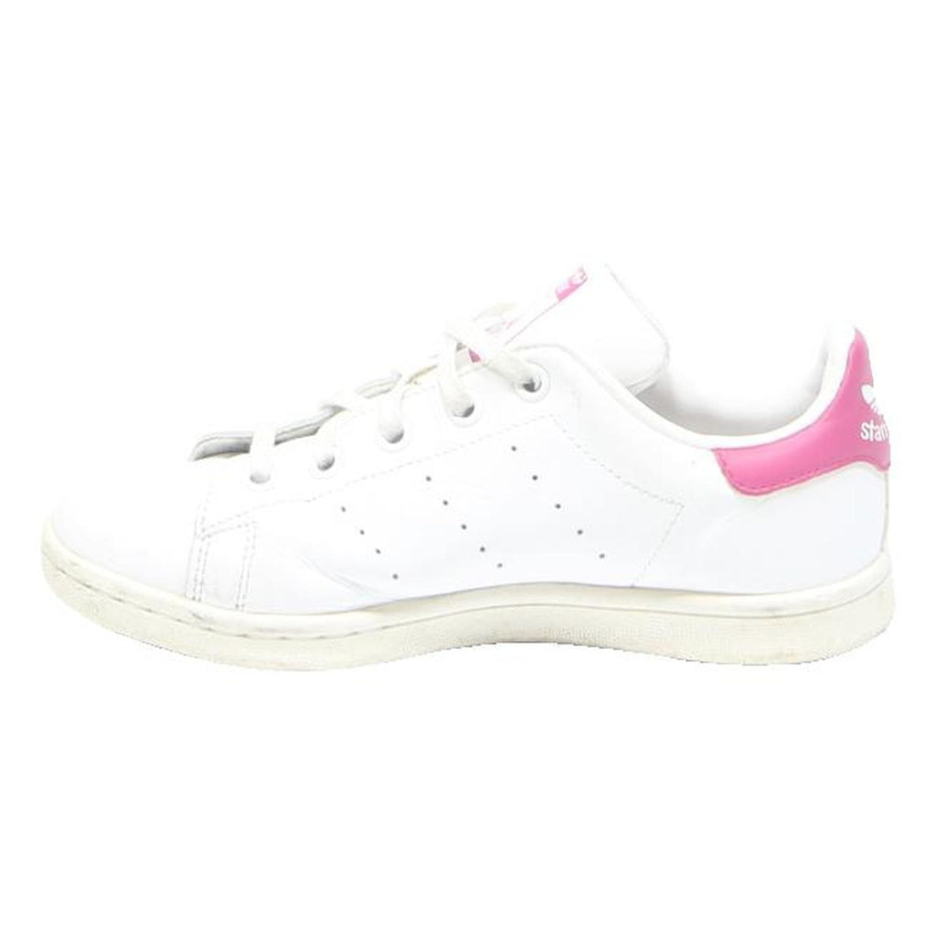 ADIDAS Stan Smith Womens White Pink Leather Trainers UK 2 Classic Comfort