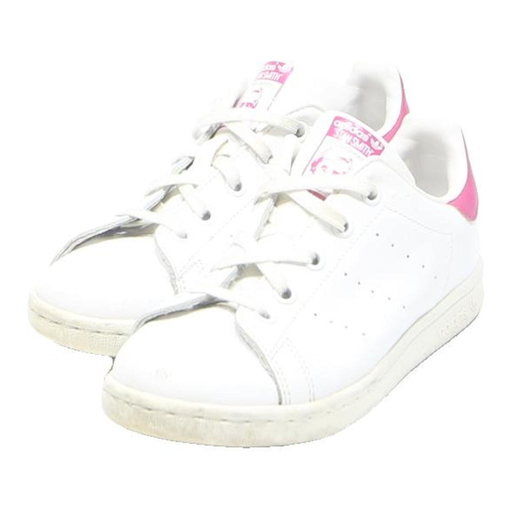 ADIDAS Stan Smith Womens White Pink Leather Trainers UK 2 Classic Comfort