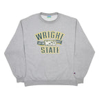 CHAMPION Mens Grey Wright State Crew Neck XL Cotton Blend Sweatshirt