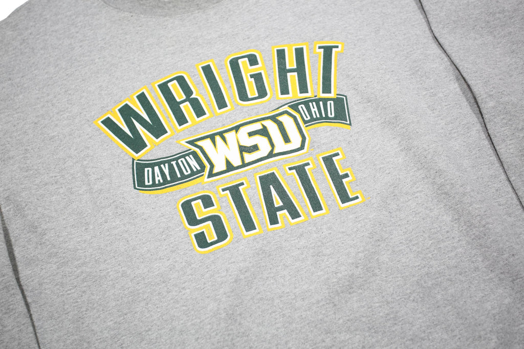 CHAMPION Mens Grey Wright State Crew Neck XL Cotton Blend Sweatshirt