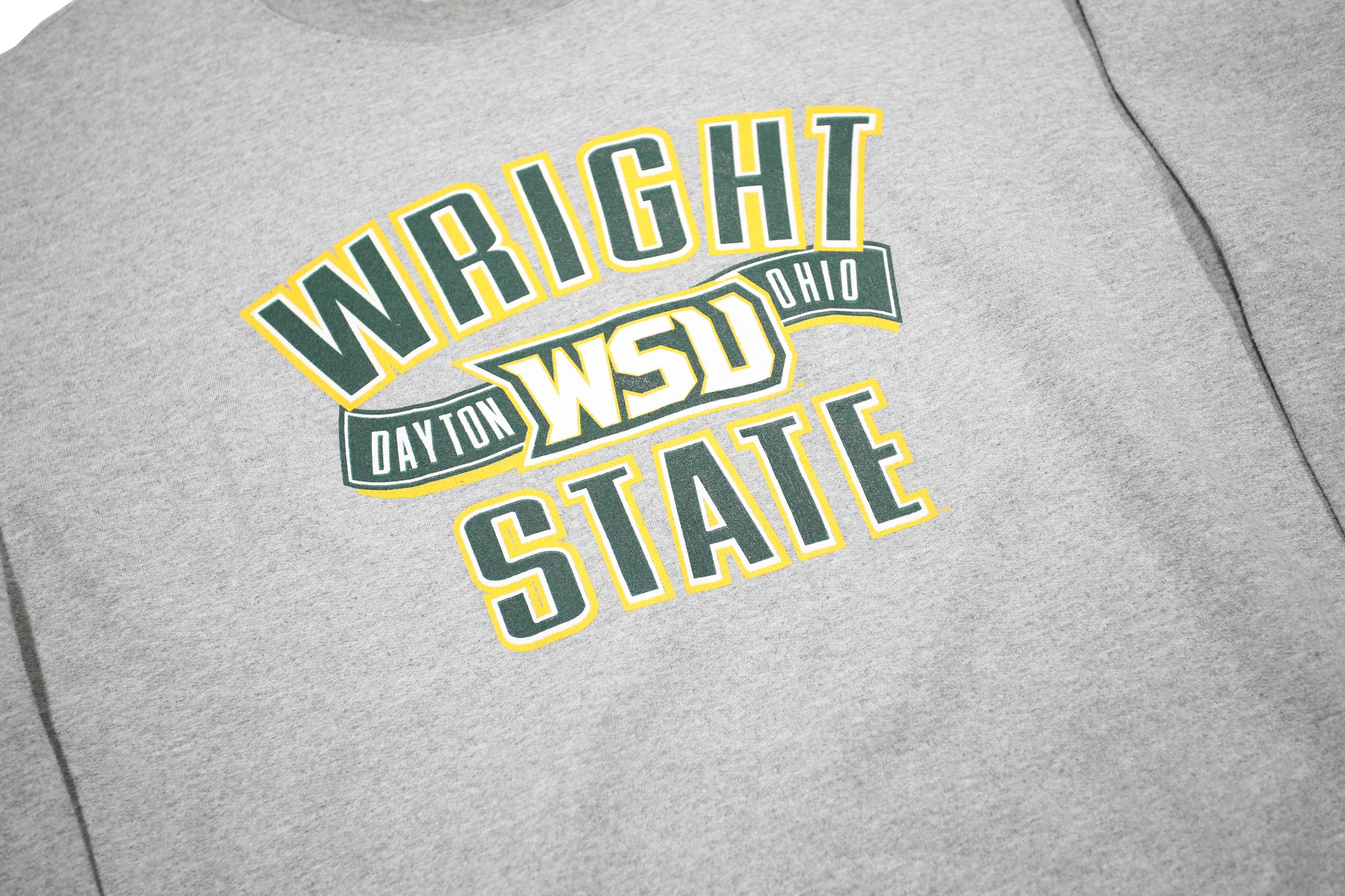 CHAMPION Mens Grey Wright State Crew Neck XL Cotton Blend Sweatshirt