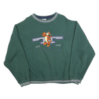 DISNEY Womens Green Tigger Crew Neck L Cotton Blend Pullover Sweatshirt