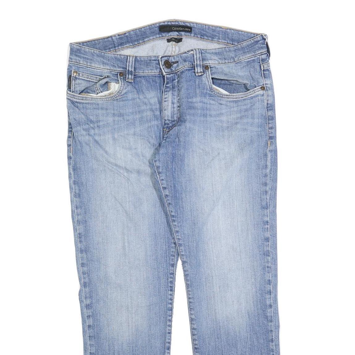 CALVIN KLEIN JEANS Mens Regular Fit Light Blue Denim Jeans W36 L28 Classic