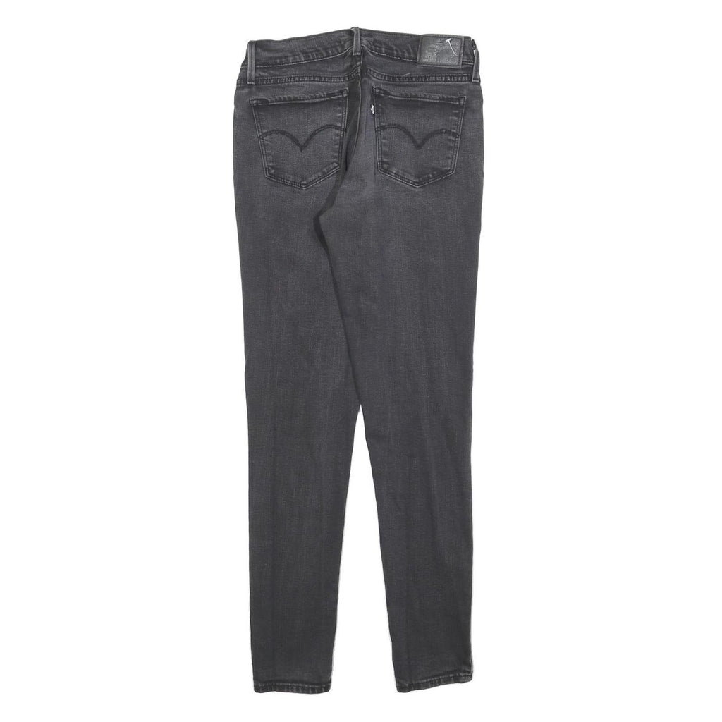 LEVI'S 710 Womens Jeans Black Slim Skinny Denim W28 L30 Stretch Cotton Blend