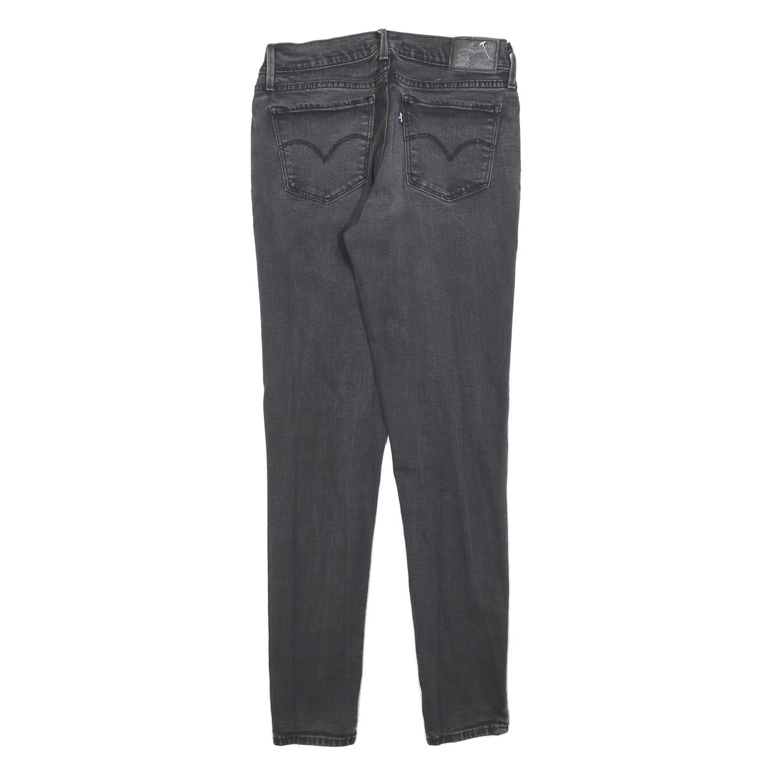 LEVI'S 710 Womens Jeans Black Slim Skinny Denim W28 L30 Stretch Cotton Blend