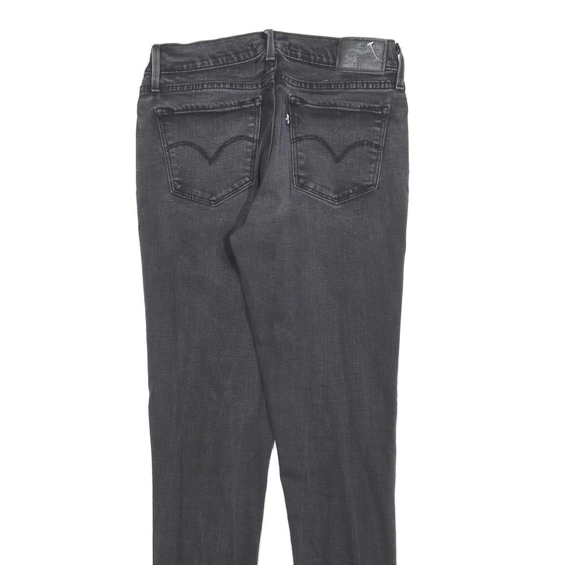 LEVI'S 710 Womens Jeans Black Slim Skinny Denim W28 L30 Stretch Cotton Blend