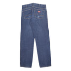 DICKIES Mens Regular Fit Blue Denim Jeans W31 L32 Classic Zip Pocket