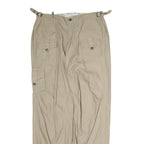 DC Mens Cotton Beige Regular Cargo Trousers W26 L31 Casual Zip Closure