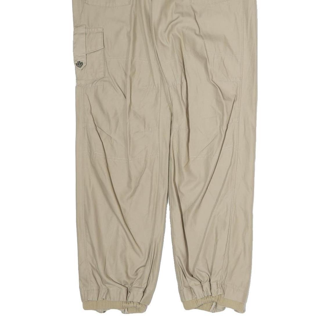 DC Mens Cotton Beige Regular Cargo Trousers W26 L31 Casual Zip Closure
