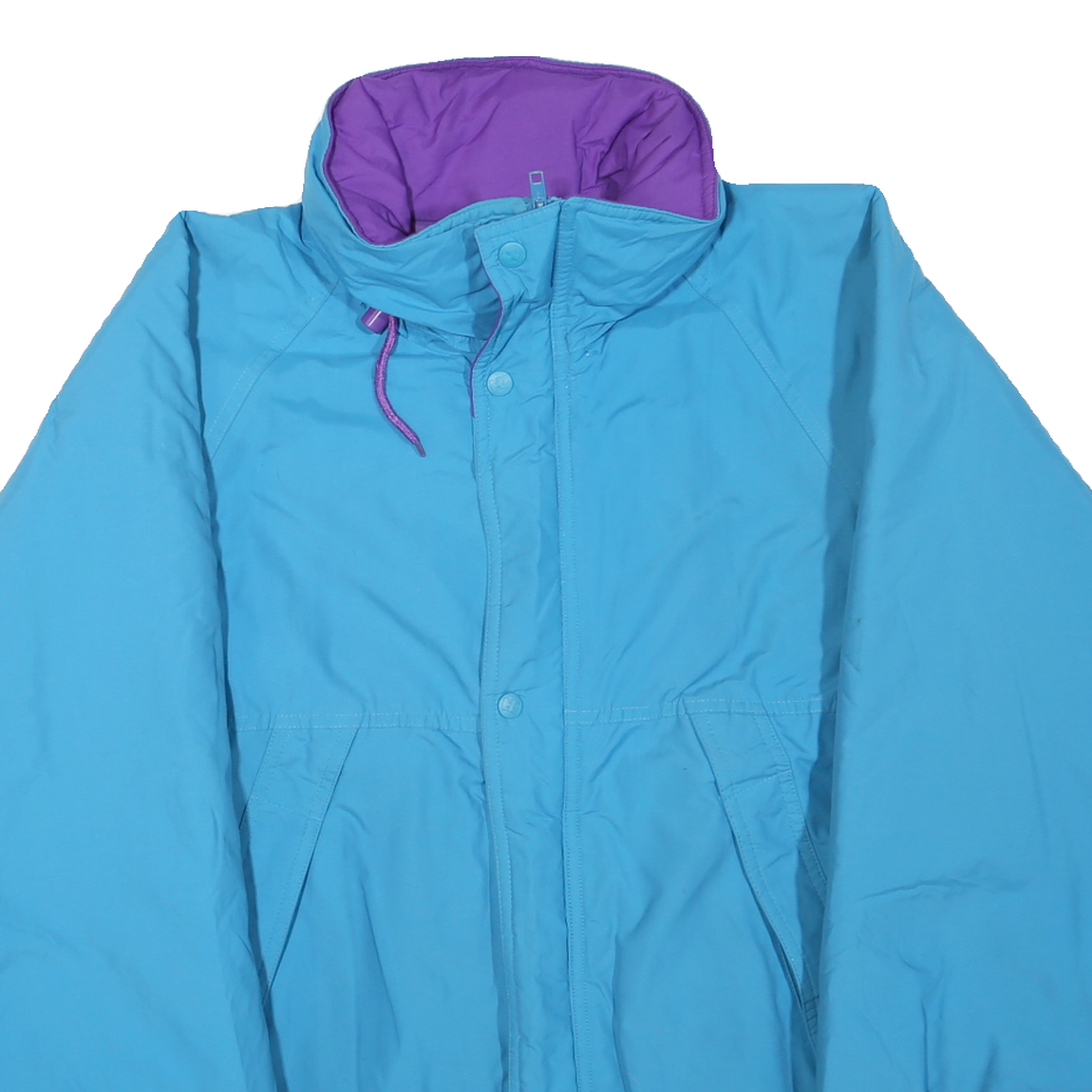 HELLY HANSEN Mens Blue & Purple Outdoor Jacket S Polyester Blend Zip Collar