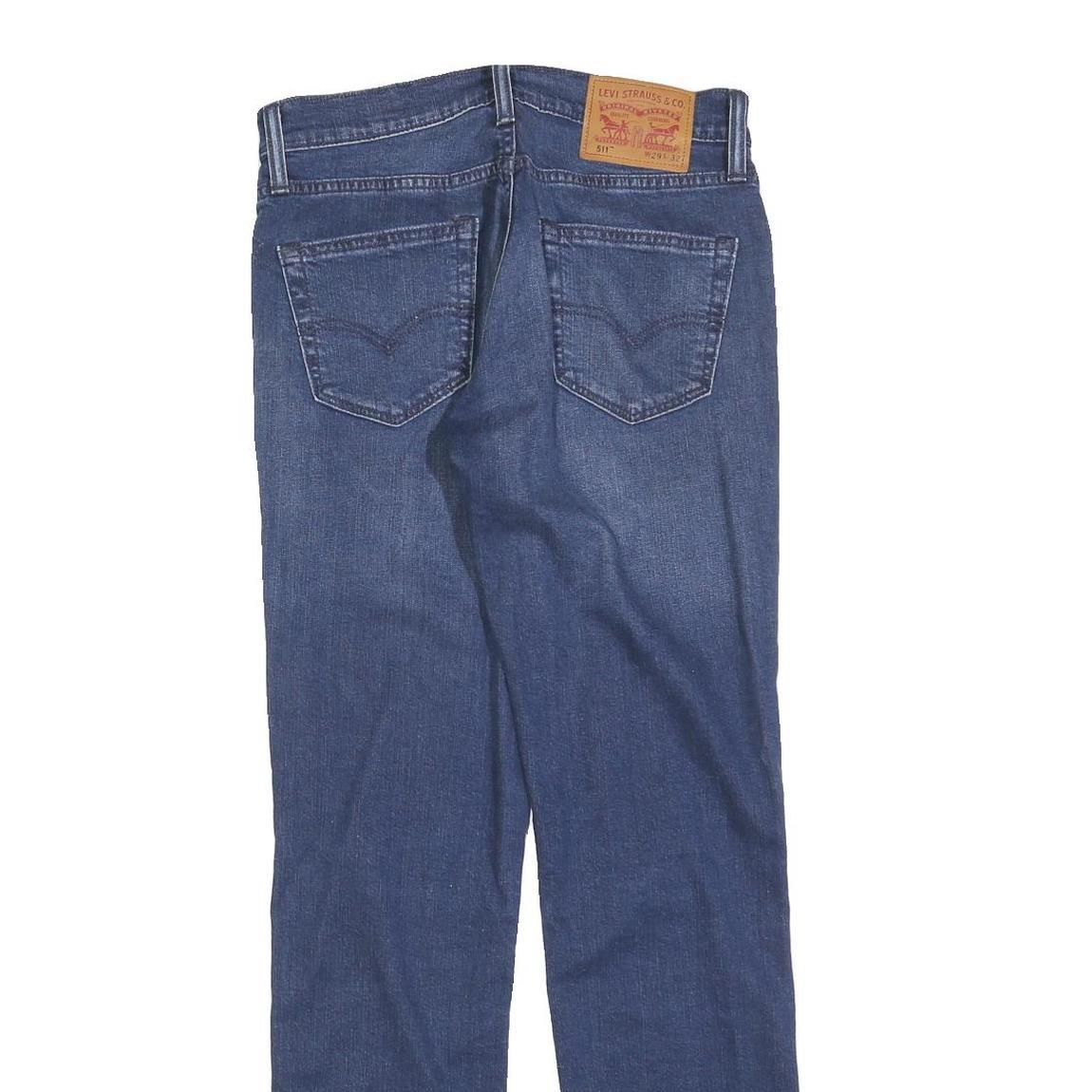 LEVI'S 511 Slim Mens Jeans Blue Slim Skinny Denim Medium W29 L32 Classic Zip