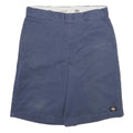 DICKIES Mens Shorts Blue Casual Loose L W36 Workwear Polyester Blend