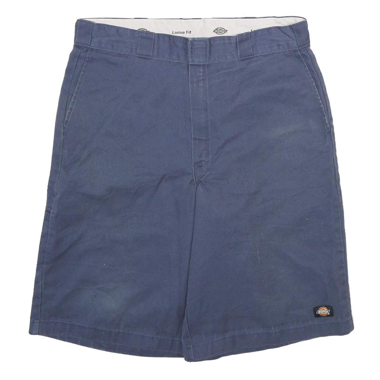 DICKIES Mens Shorts Blue Casual Loose L W36 Workwear Polyester Blend