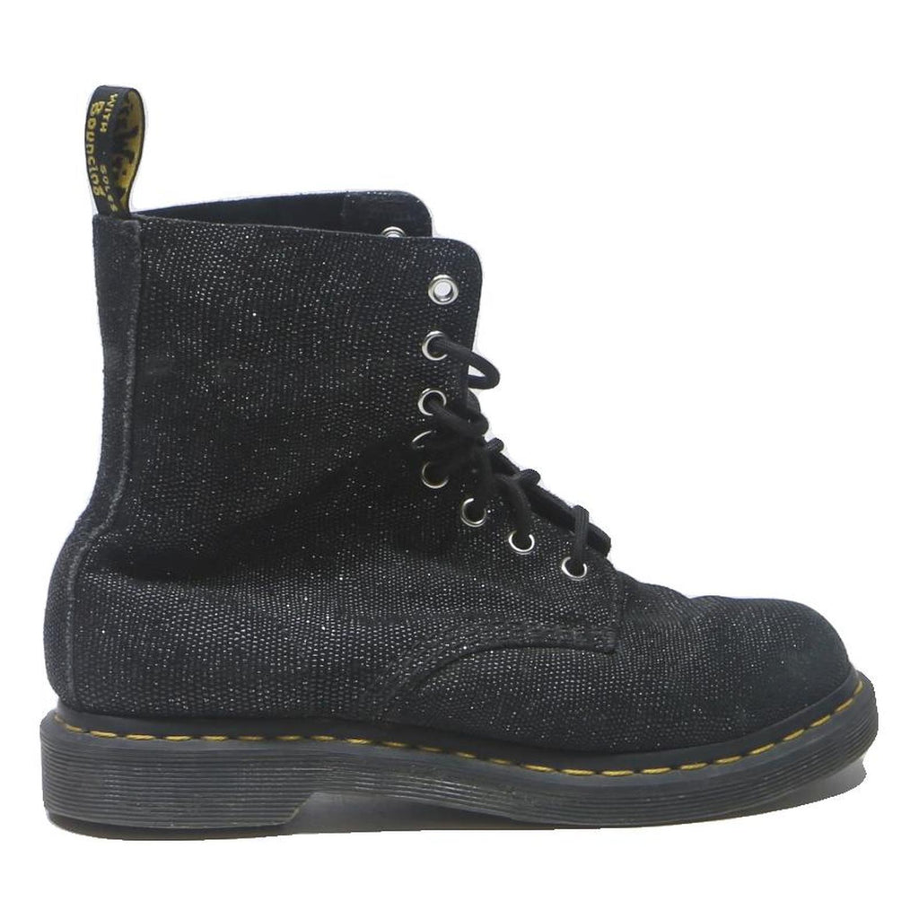 DR MARTENS Womens Leather Black Lace-Up Boots UK 7 Casual Durable