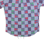 CHAPS RALPH LAUREN Mens Blue Red Green Check Shirt L Casual Cotton Short Sleeve