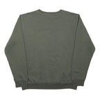 CALVIN KLEIN Mens Green Sweatshirt Crew Neck L Logo Embroidered Cotton Blend