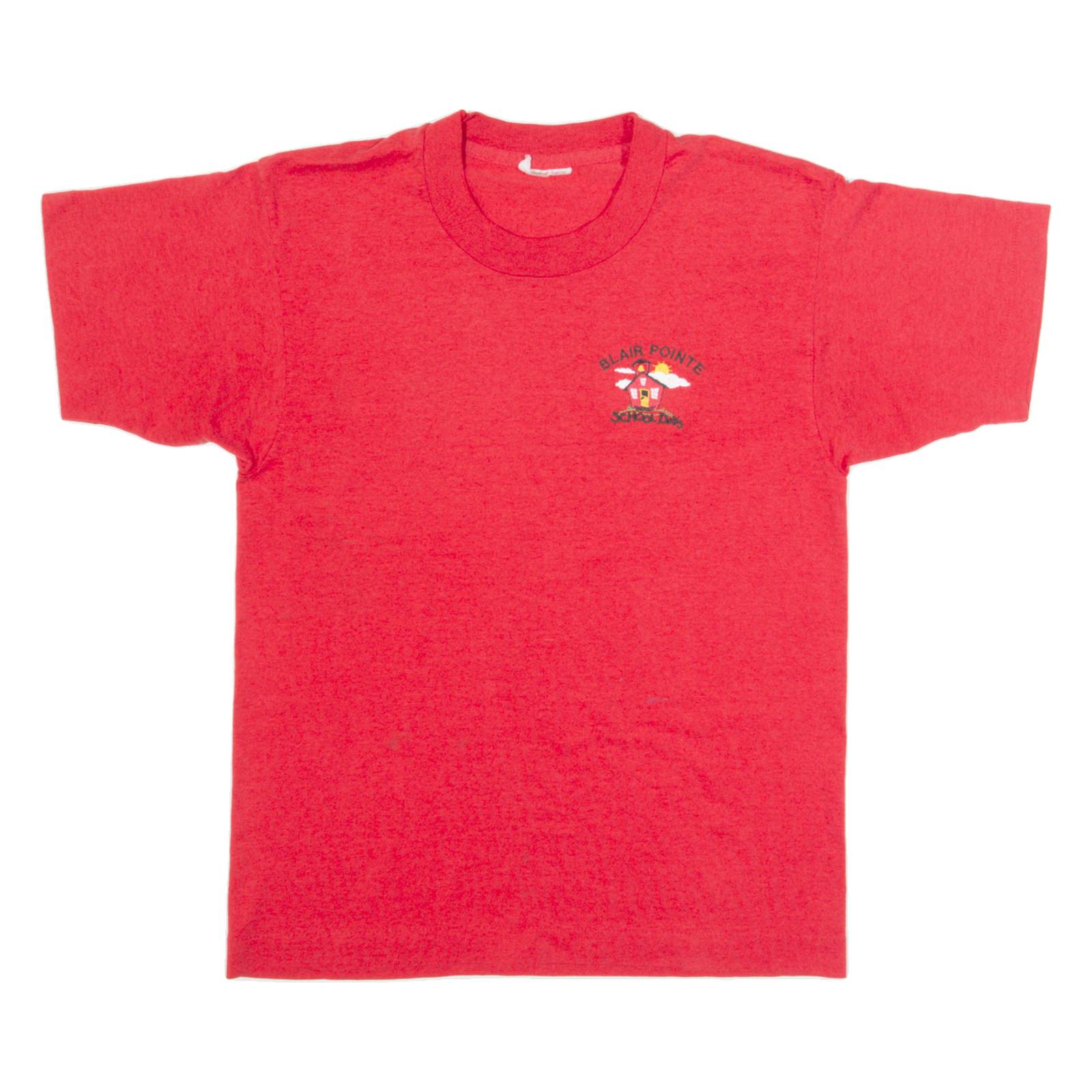 School Days Womens T-Shirt Red 90s XS