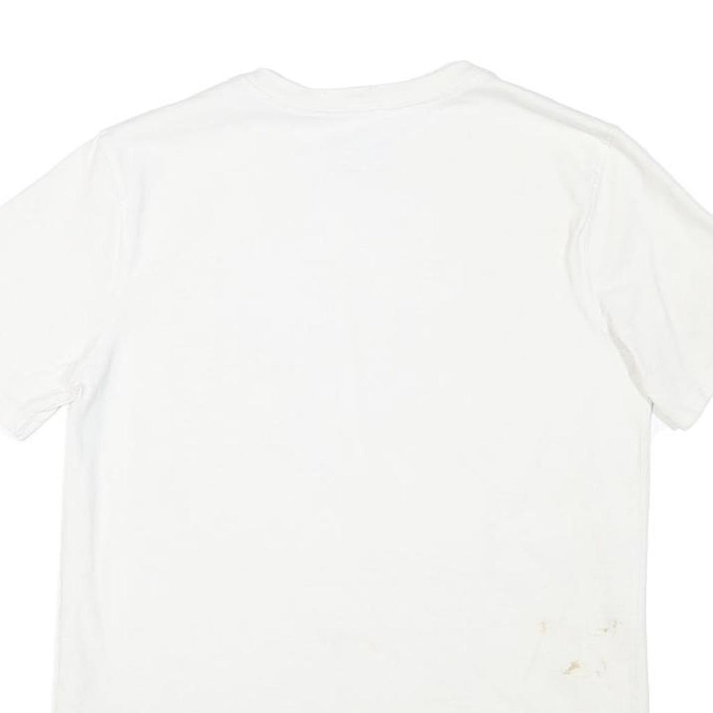 CARHARTT Womens White Graphic T-Shirt S Short Sleeve Crew Neck Logo Print