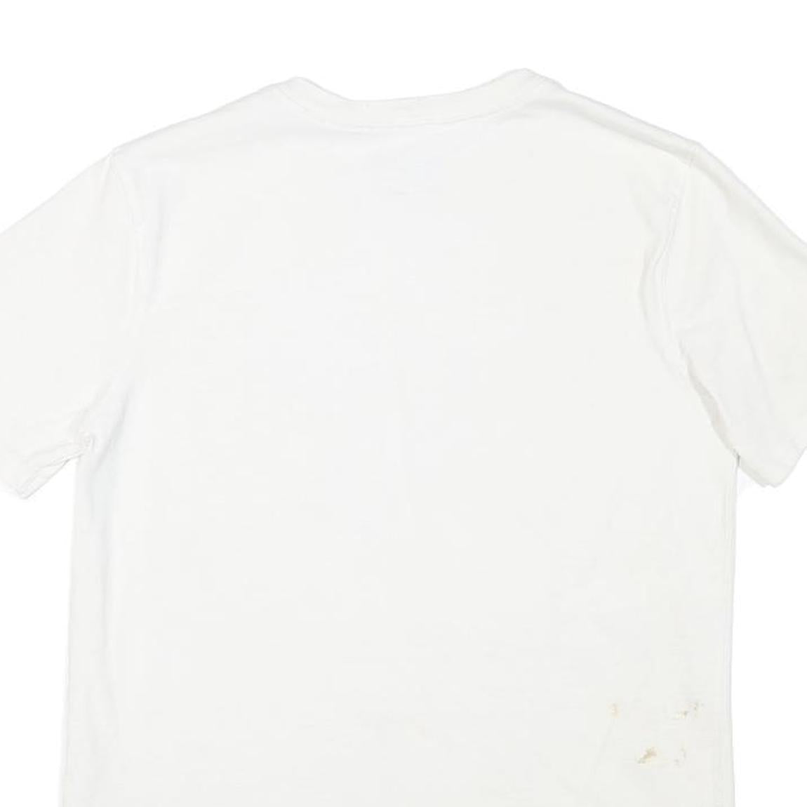 CARHARTT Womens White Graphic T-Shirt S Short Sleeve Crew Neck Logo Print