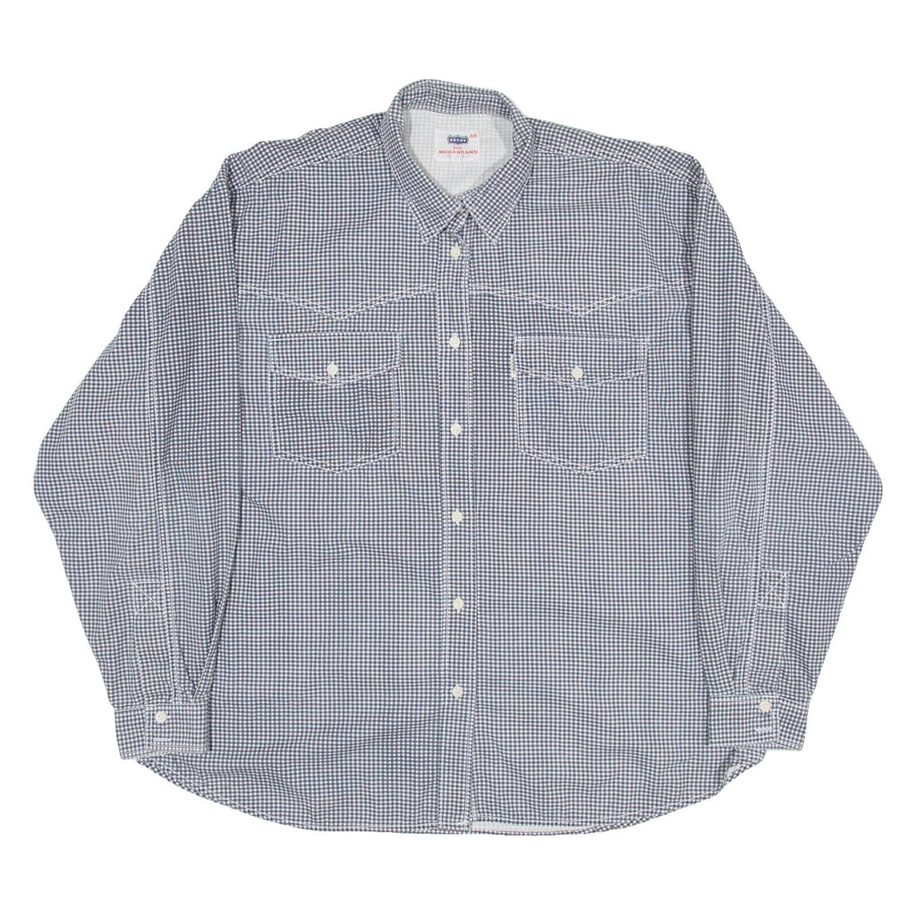 RUCKY THE MEGA BRAND Mens Shirt Black Check Long Sleeve L