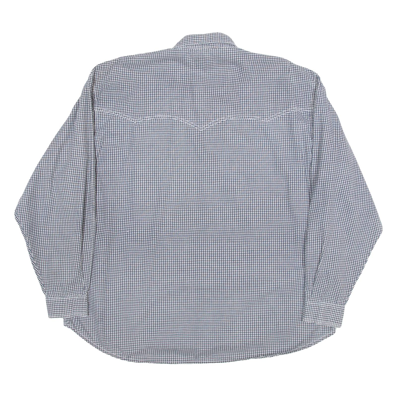 RUCKY THE MEGA BRAND Mens Shirt Black Check Long Sleeve L