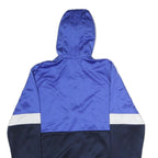 ADIDAS Mens Blue & Navy Zip Hoodie M Polyester Athletic Sportswear