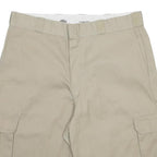 DICKIES Mens Shorts Beige Cargo XL W38 Cotton Blend Workwear Pockets