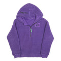 KEITH HARING Womens Purple ¼ Zip Hooded Fleece Hoodie S Artistic Graphic