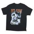 ICE CUBE Mens Black Graphic T-Shirt XL Short Sleeve Crew Neck Cotton Blend