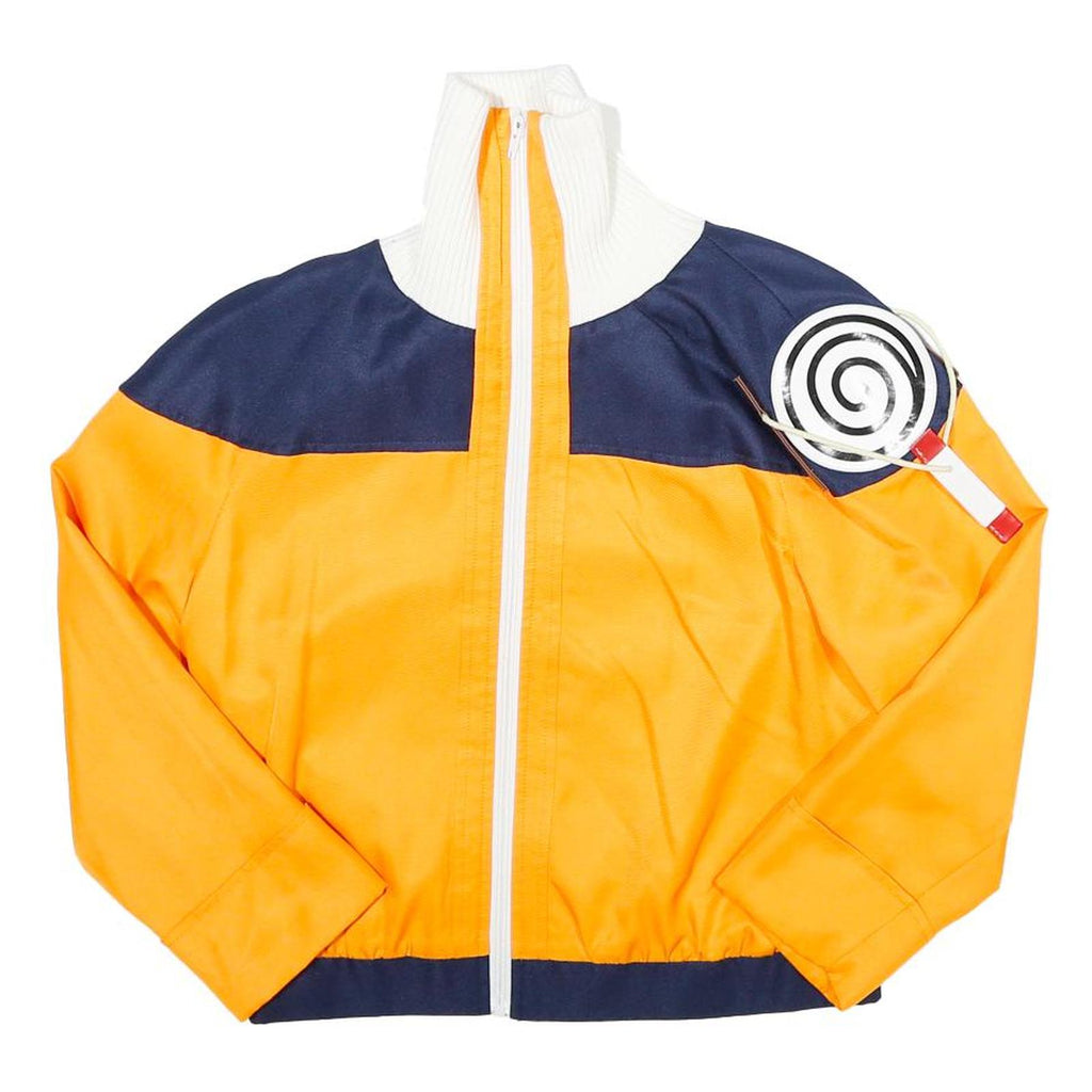 COSPLAY Mens Orange & Navy Zip Front Jacket XXS Polyester Anime Style Zip-Up