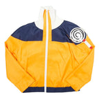 COSPLAY Mens Orange & Navy Zip Front Jacket XXS Polyester Anime Style Zip-Up