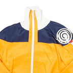 COSPLAY Mens Orange & Navy Zip Front Jacket XXS Polyester Anime Style Zip-Up