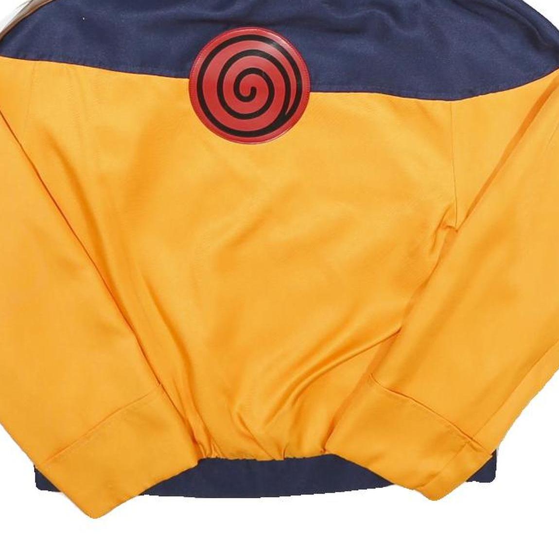 COSPLAY Mens Orange & Navy Zip Front Jacket XXS Polyester Anime Style Zip-Up