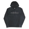 ADIDAS Mens Black Hoodie S Cotton Blend Pullover Casual Sportswear