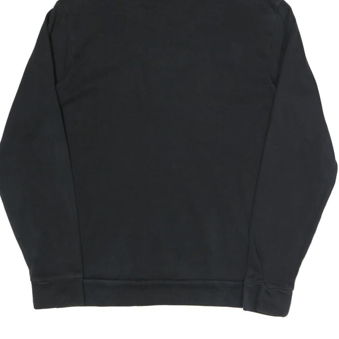 ADIDAS Mens Black Hoodie S Cotton Blend Pullover Casual Sportswear