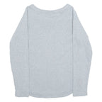 REEBOK Womens T-Shirt Grey Long Sleeve V-Neck S