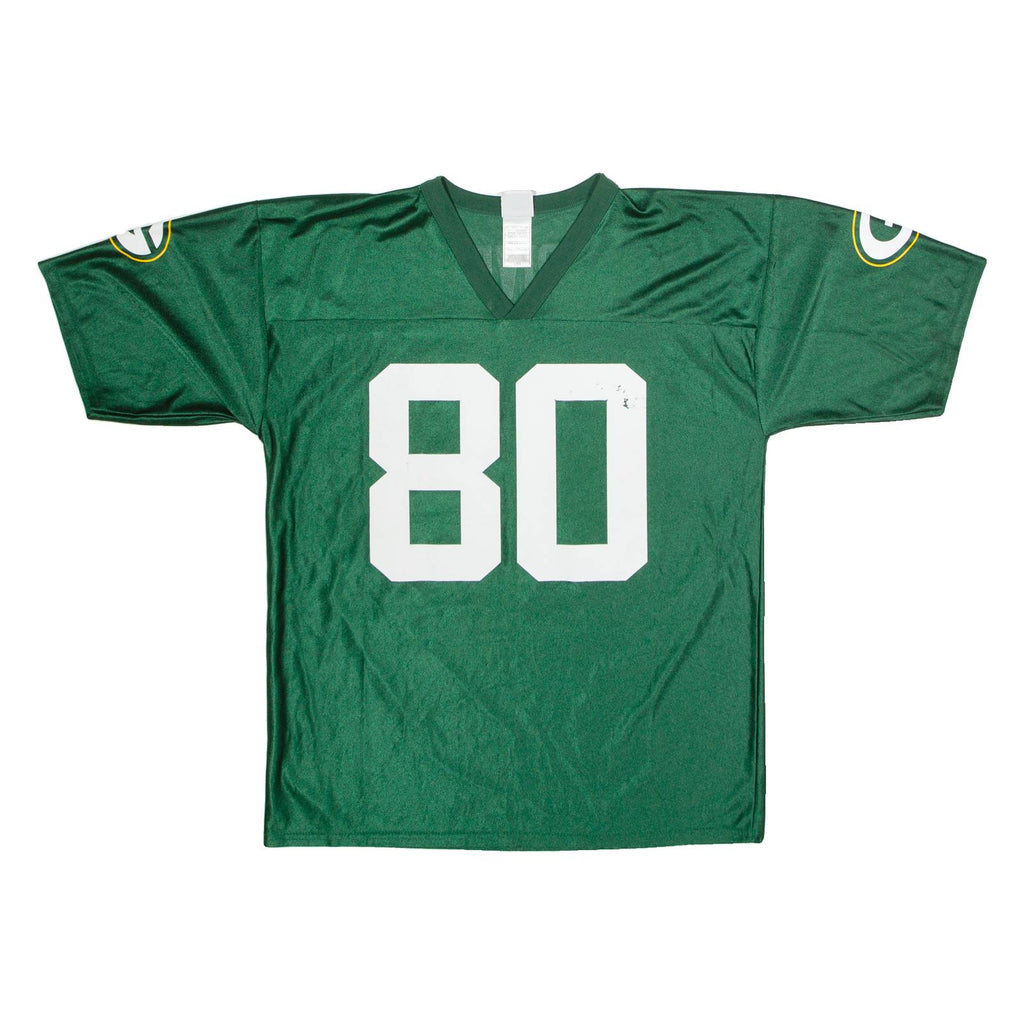 NFL Green Bay Packers Home #80 Driver Mens Jersey Green USA V-Neck L