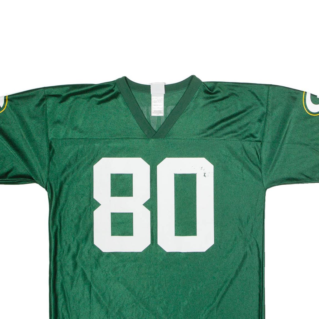 NFL Green Bay Packers Home #80 Driver Mens Jersey Green USA V-Neck L