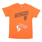 MLB Mens Orange San Francisco Graphic T-Shirt M Short Sleeve Crew Neck