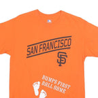 MLB Mens Orange San Francisco Graphic T-Shirt M Short Sleeve Crew Neck